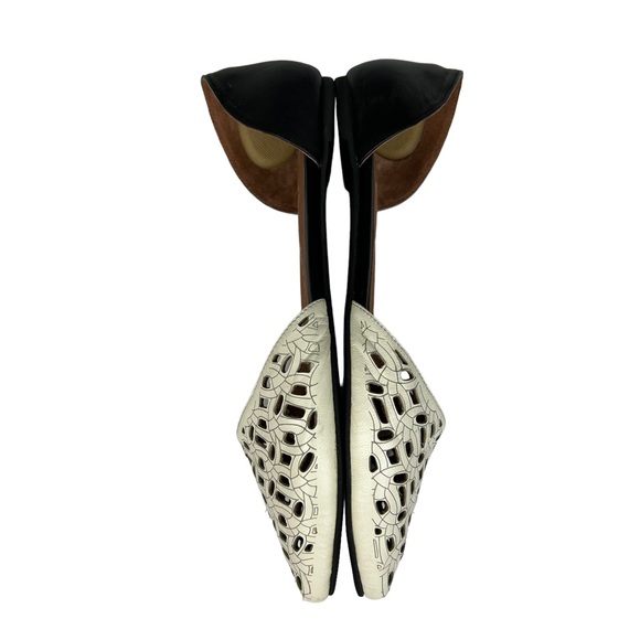 Jeffery Campbell Black In Love Laser Cut D’orsay Flat 8.5 - Picture 3 of 9